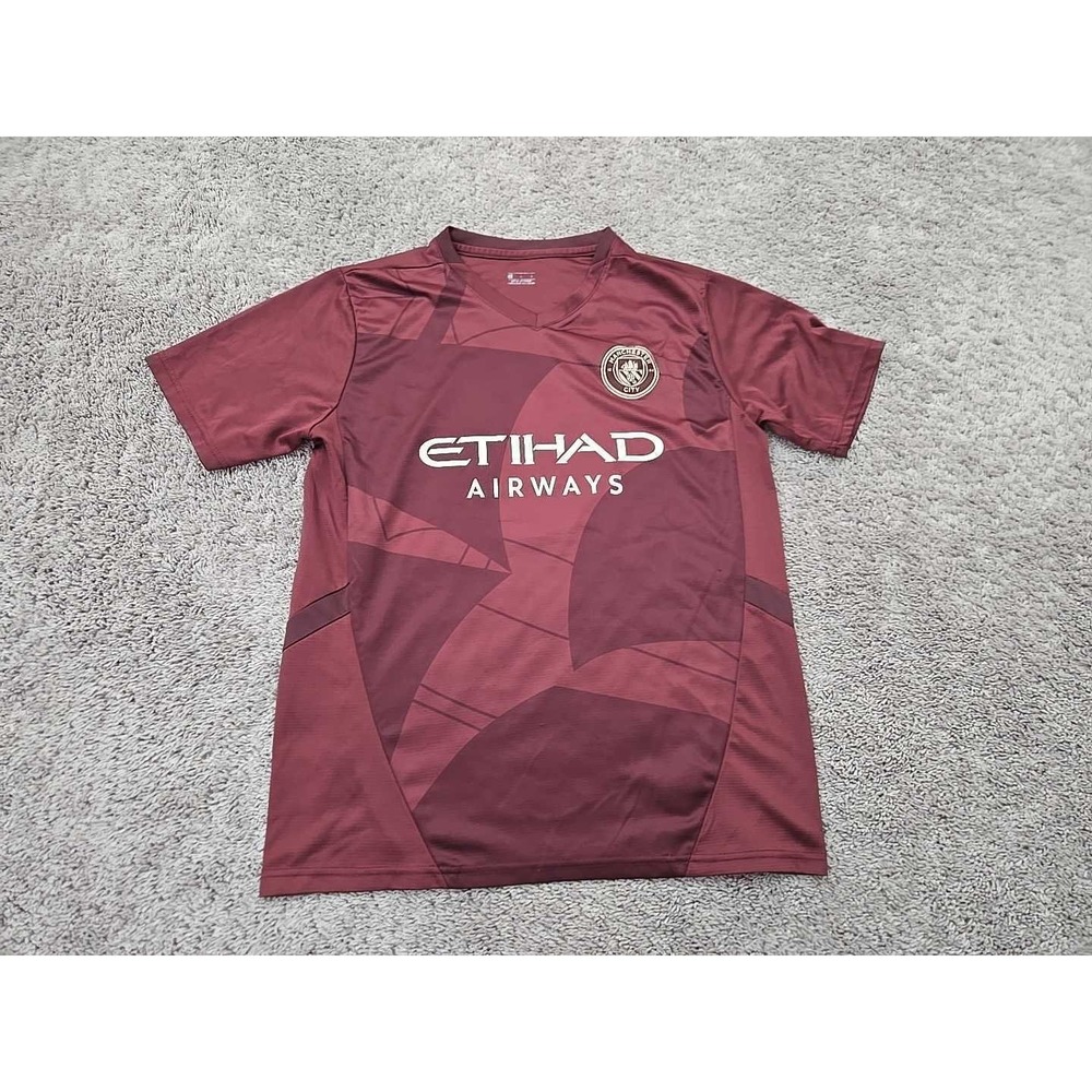 Manchester City FC Away Jersey Shirt 'CHRISTY 8' Maroon Men's Size L Nike